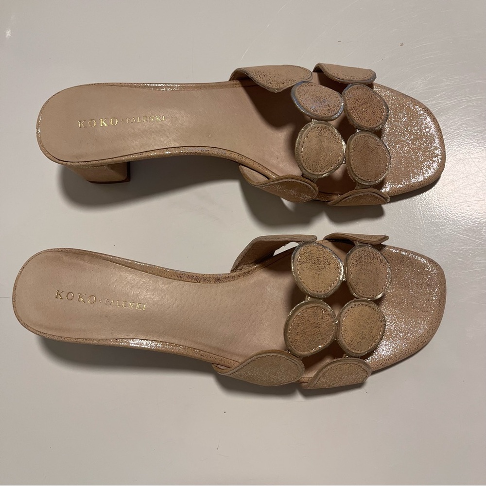 Koko + Palenki Classy Stylish Chic Lively Slide Sandals. Sz 9, Off White - Picture 4 of 8